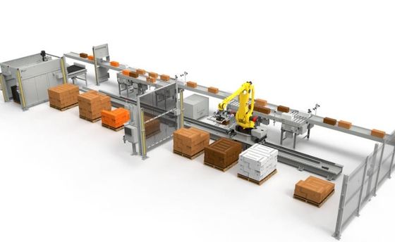 อัตโนมัติหุ่นยนต์ Palletizer และ Depalletizer สําหรับกระเป๋ากล่องกระเป๋ากระเป๋าบรรจุหนัง