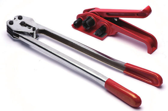 โพลิเอสเตอร์ PET แมนูอัลสายพาน Tensioner และ Sealer กับ Tin Buckle ล็อค