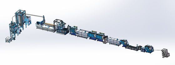 เครื่องผลิตเชือกพอลิเอสเตอร์ PET เครื่องทําความร้อนไฟฟ้า 120 - 800kg/h