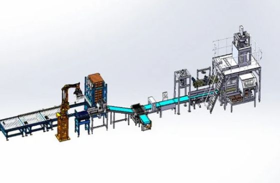 อัตโนมัติ ระบบหุ่นยนต์ Packaging Palletizing ระบบการทํางานจอสัมผัส