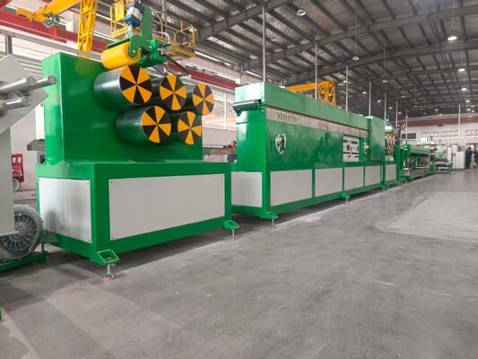 PP Strapping Band Extrusion Line สอดคล้องกับระบบถอนห่วง 5 รอลเลอร์และการตอบสนองความตึงเครียด
